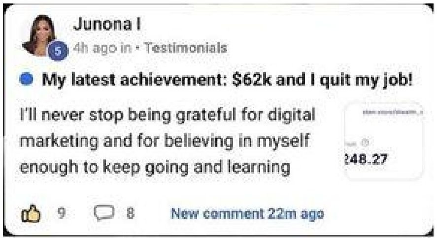 Community post: $62k and quit my job